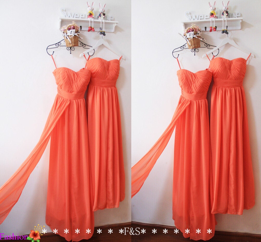 Coral Pink Bridesmaid Dresses